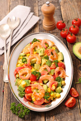avocado salad with shrimp