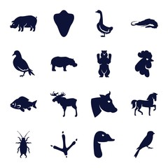 Set of 16 Animals filled icons
