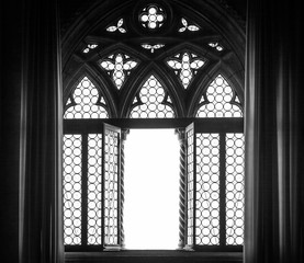 Medieval window silhouette