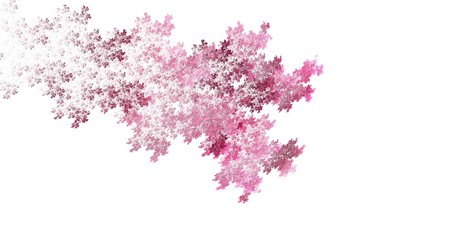 fractal Sakura branch on white background