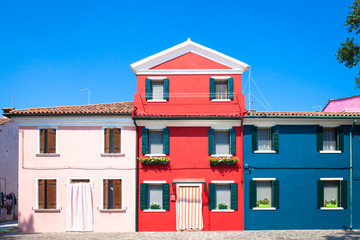 Colored houses in Venice - Italy