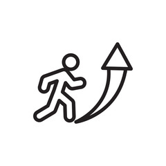 man going up icon.
