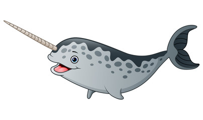 Cute cartoon narwhal © dreamblack46