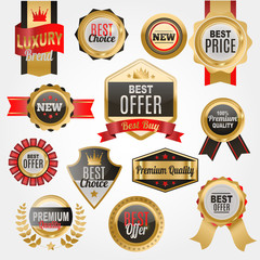 Set of vector badges shop product sale best price stickers and buy commerce advertising tag symbol discount promotion vector illustration.
