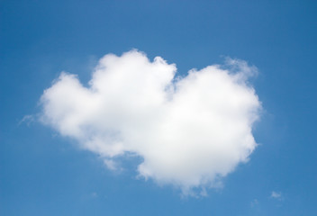 Blue sky, white clouds, natural abstract background.