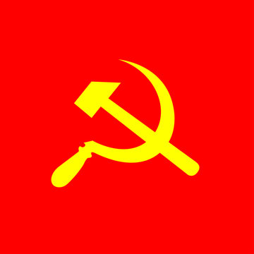  Hammer and Sickle  communist symbol vector 