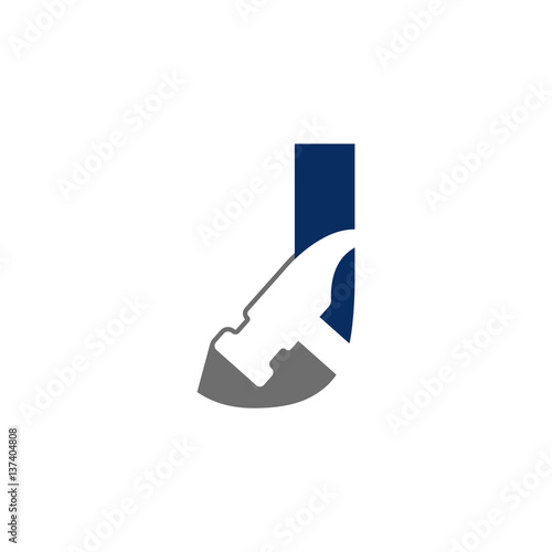 "J Letter Hammer Logo Simple" Stockfotos und lizenzfreie Vektoren auf Bild 137404808