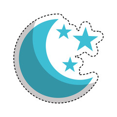moon with stars isolated icon vector illustration design