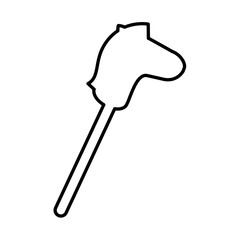 horse wooden isolated icon vector illustration design