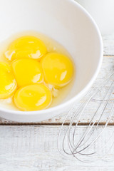 eggs and whisk