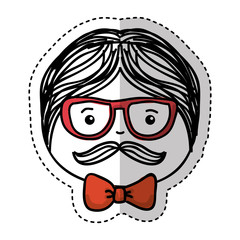 man avatar drawing icon vector illustration design