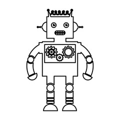 electric robot avatar character vector illustration design