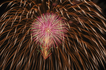 12 inch fireworks shells at Hirosaki fireworks in Japan