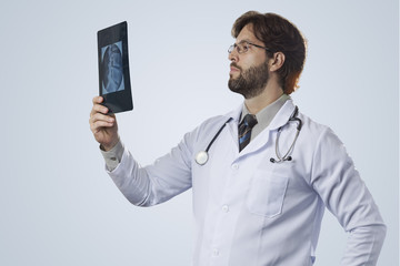 Male doctor in his office