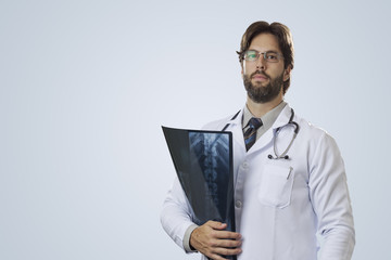 Male doctor in his office