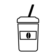coffee glass drink isolated icon vector illustration design