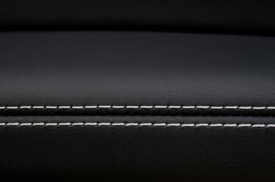 Car leather. Interior detail.
