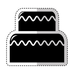 delicious cake isolated icon vector illustration design
