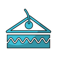 delicious cake portion isolated icon vector illustration design