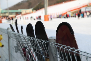 
HONGCHEON, SOUTH KOREA - 10 FEB  2017 : Vivaldi Park Ski World in Hongcheon city, Gangwon Province, South Korea
