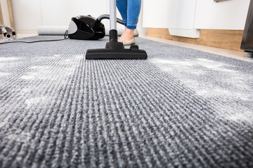 Vacuum Cleaner Cleaning Carpet