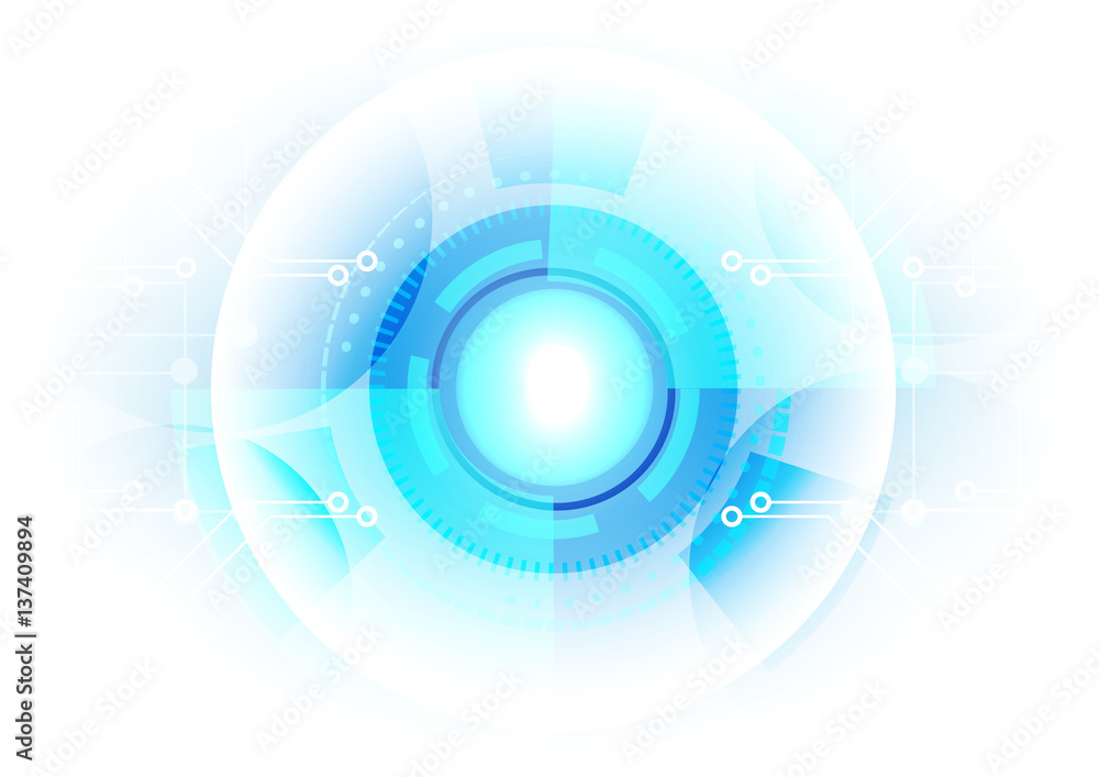Aufkleber abstract technology circle with circuit background