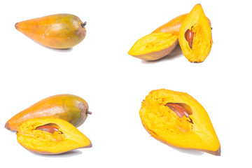 Egg fruit or Canistel isolate on white

