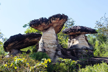 Stone Pillars 2 Sao Chaliang at Ubonratchathani, Thailand