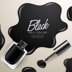 Blots of Nail Polish Isolated On Background : Vector Illustration
