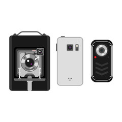 Fototapeta premium Photo and camera vector illustration.