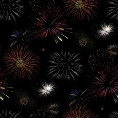 Fireworks Seamless Pattern Background