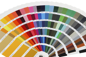 collection of ral colours isolated on white background