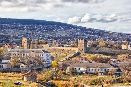 Genoese fortress (fortress Kepha (Cuff)) is in Feodosiya, Crimea.