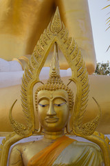 The face of Buddha at Wat Phra That Doi Kham Chiang Mai,Thailand.