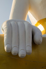 The hand of Buddha at Wat Phra That Doi Kham Chiang Mai,Thailand.