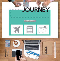 touch Online holiday reservation booking interface to go trip journey