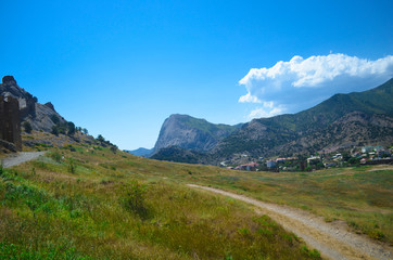 The road in the mountains