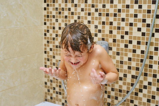 Boy Taking A Shower