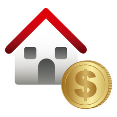 buying house for family icon, vector illustration design