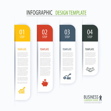 Modern tab index infographic options template with paper sheets. Step business growth. Vector element can be used for web design and workflow layout.