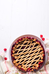 Homemade cherry pie