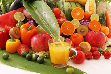 新鮮な野菜と果物　
