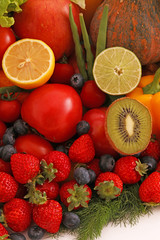 新鮮な野菜と果物　
