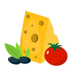 Cheese icon on white background