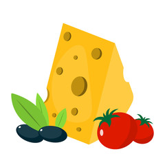 Cheese icon on white background