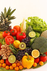 新鮮な野菜と果物　
