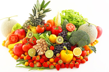 新鮮な野菜と果物　

