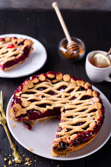 Homemade cherry pie