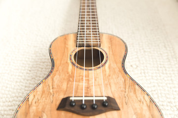 Obraz premium Upscale ukulele with woodgrain finish