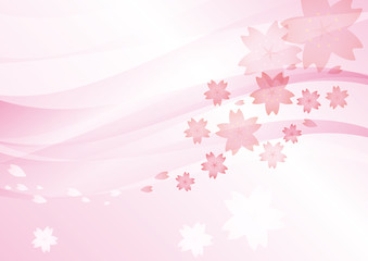 桜　背景のイメージイラスト
